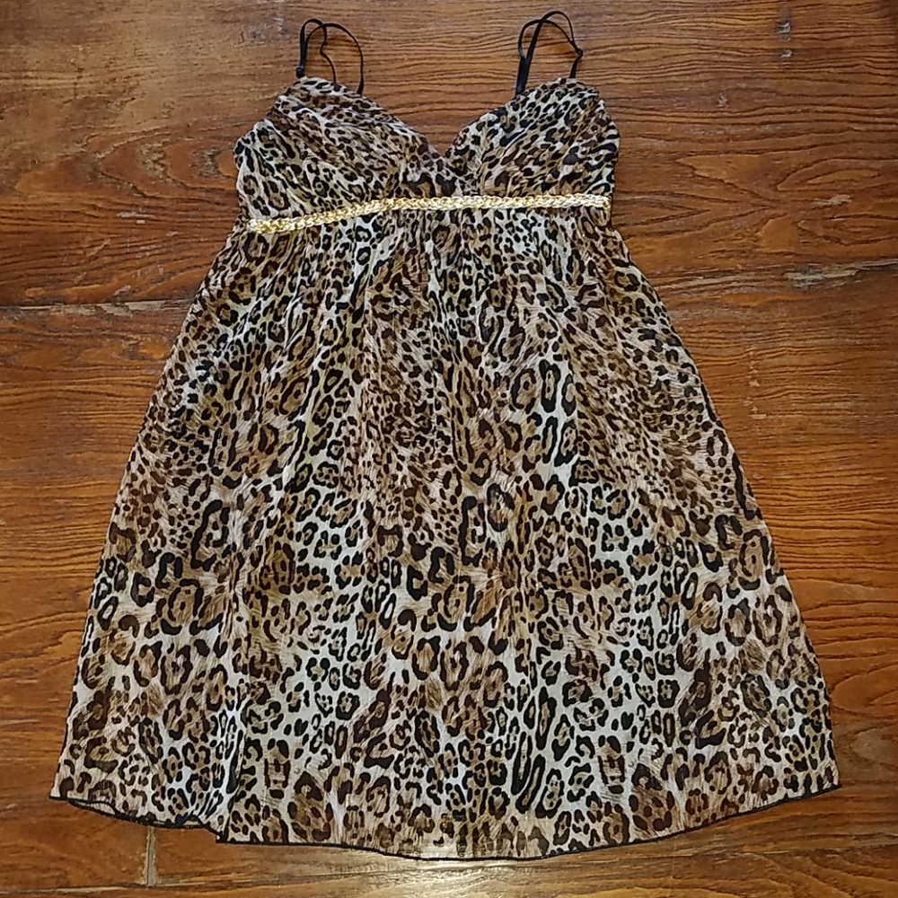 Leopard Print Mini Dress